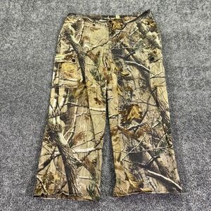 Gander Mountain Pants Mens XL Brown Realtree Camo Cargo Adjustable Outdoor